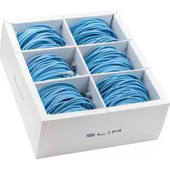 Cablu patch light Wirewin SLIM KAT6A 10 Gigabit, 1,0 m, U/FTP, Ø 3,8 mm, albastru, set de 90 buc. (SLIM-LS-K6A 1.0 BL 90)