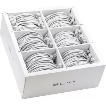 Cablu patch Ethernet slim Wirewin SLIM-LS-K6A 3.0 WT 36, Cat6A, 3 m, U/FTP, alb, set de 36 buc.