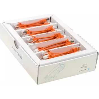 Cablu patch Ethernet Cat6a U/FTP Wirewin SLIM-LS-K6A, 0,1 m, portocaliu, 50 buc., SLIM-LS-K6A 0.1 OR 50