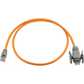 Cablu patch industrial CAT6A S/FTP PUR Wirewin, RJ45 IP67, 10 m, portocaliu, PKW-I1-SF-K6A-PUR 10.0 OR