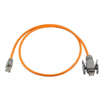 Cablu patch industrial CAT6A S/FTP PUR Wirewin, RJ45 IP67, 10 m, portocaliu, PKW-I1-SF-K6A-PUR 10.0 OR