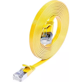 Wirewin Triotronik Cat6 U/FTP Slim Patch Cable, RJ45 Male to Male, 0.5m, Yellow PKW-STP-SLIM-KAT6 0.5 GE
