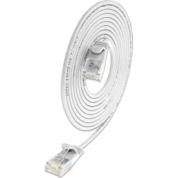 Wirewin SLIM KAT6A 10 Gigabit Light Patch Cable Round, U/UTP, Ø 3.6 mm, White (SLIM-L-UU-K6A 1.0 WT)