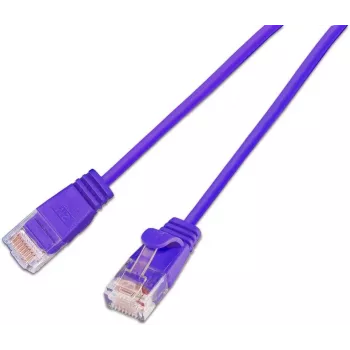 Cablu patch SLIM KAT6A 10 Gigabit Light Wirewin rotund, U/UTP, Ø 3,6 mm, violet (SLIM-L-UU-K6A 5.0 VT)