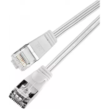 Wirewin Triotronik PKW-STP-SLIM-KAT6 5.0 WS - Cat6 U/FTP Slim Ethernet Patch Cable, RJ-45 Male to Male, 5m, White