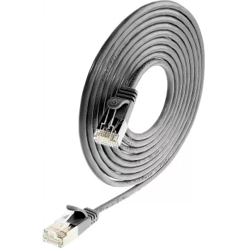 Wirewin Triotronik PKW-LIGHT-STP-K6 1.0 SW Cat6 STP Patch Cable, RJ-45 Male to Male, 1m, Black