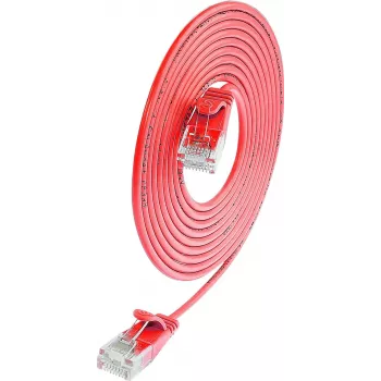 Wirewin SLIM UL6 7.5 RT - Cat.6 SLIM-Light Patch Cable, U/UTP, 7.5 m, Red (PKW-LIGHT-K6 7.5 RT)