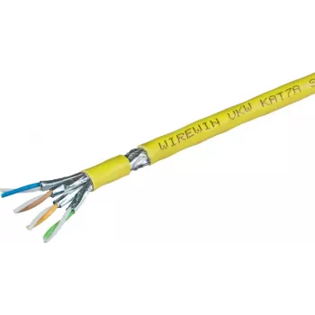 Cablu de instalație Wirewin Cat.7 S/FTP 1200MHz LSOH3 duplex optimizat PoE 500m VKW SFTP K7A L3 500DXQ