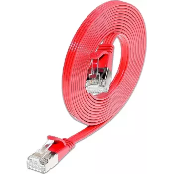 Cablu patch Ethernet slim Wirewin Triotronik 0,15 m Cat6 U/FTP roșu PKW-STP-SLIM-KAT6 0.15 RT