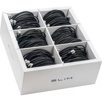Cablu patch Ethernet slim Wirewin SLIM-LS-K6A 3.0 BK 36 Cat6a 10 Gigabit, 3 m, negru, set de 36