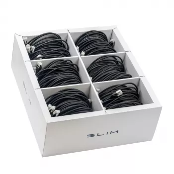 Cablu patch Ethernet slim Wirewin SLIM-LS-K6A 3.0 BK 36 Cat6a 10 Gigabit, 3 m, negru, set de 36