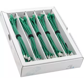 Cablu patch Ethernet slim Wirewin SLIM-LS-K6A 0.15 GN 50 Cat6a U/FTP, 0,15 m, verde, set de 50