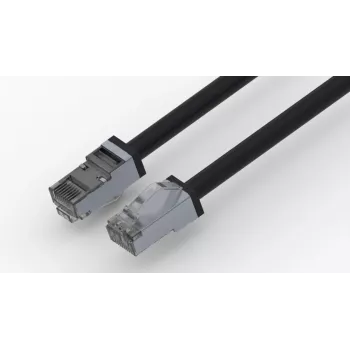 Wirewin Outdoor Patch Cable Cat.6A S/FTP PUR Anti-UV Black 0.25m PKW-OUT-SF-K6A-PUR 0.25