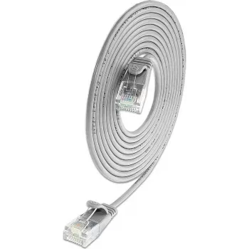 Wirewin SLIM KAT6A 10 Gigabit Light patch cable round, U/UTP, Ø 3.6 mm, grey (SLIM-L-UU-K6A 1.0)