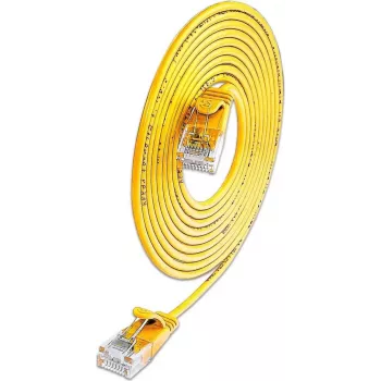 Cablu patch rotund Wirewin SLIM KAT6A 10 Gigabit Light, U/UTP, Ø 3,6 mm, galben (SLIM-L-UU-K6A 1.5 YE)