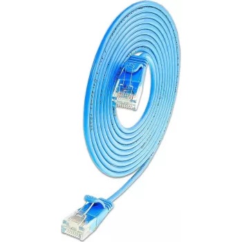 Wirewin SLIM KAT6A 10 Gigabit Light Patch Cable Round, U/UTP, Ø 3.6 mm, Blue (SLIM-L-UU-K6A 2.0 BL)