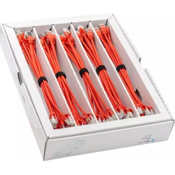 Wirewin SLIM-LS-K6A 0.25 RD 50 - Cat.6A U/FTP Slim Ethernet Patch Cable, 0.25m, Red, 50-Pack
