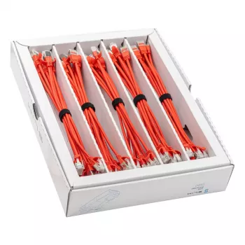Wirewin SLIM-LS-K6A 0.25 RD 50 - Cat.6A U/FTP Slim Ethernet Patch Cable, 0.25m, Red, 50-Pack