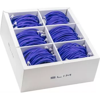 Wirewin SLIM-LS-K6A 3.0 VT 36 - Cat6a U/FTP Slim Ethernet Patch Cable, 3m, Violet, 36-Pack