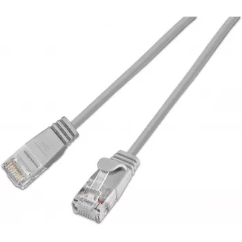 Cablu patch subțire rotund Wirewin SLIM Cat6A 10 Gigabit, U/UTP, Ø 3,6 mm, gri (SLIM-L-UU-K6A 2.0)
