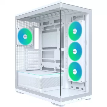 Carcasă PC MONTECH TG3, sticlă securizată x2, albă