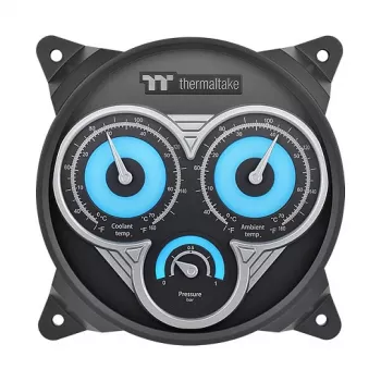 Panou de control Thermaltake Pacific TF3 pentru sistem de răcire lichidă, negru