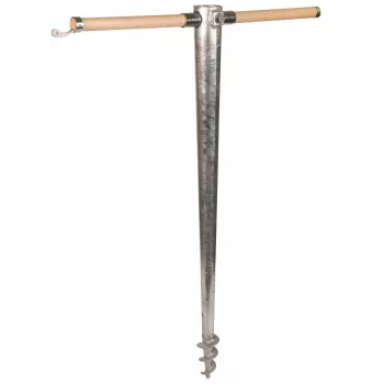Bară de împământare DEHN + SÖHNE cu spirală de găurire, 1000 mm, mâner detașabil, oțel galvanizat la cald, filet M10 644000