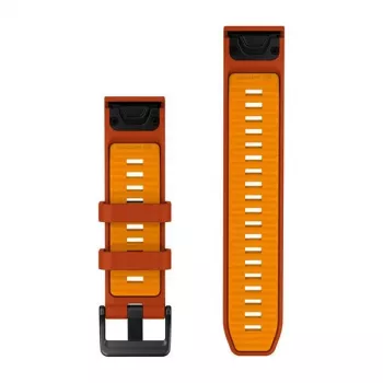 Curea de ceas Garmin QuickFit 22 din silicon, Autumn Orange/Spark Orange