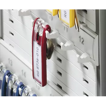 Dulap pentru chei DURABLE KEY BOX 36 cu încuietoare cu cilindru, oțel gri deschis, montare pe perete, 36 cârlige 195223