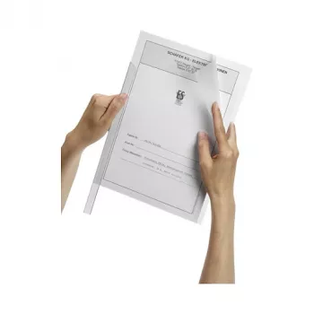 Mapă cu clemă DURABLE DURACLIP A4 transparentă, capacitate 100 file, pachet de 50 291919