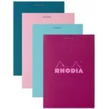 Bloc de notițe Rhodia nr. 11 A7 cu pătrățele, culori asortate, 80 file, pachet de 10 11295C