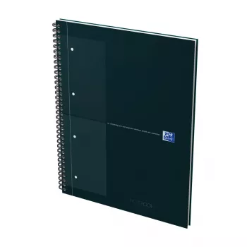 Caiet Oxford International Collegeblock, DIN A4+, cu pătrățele, copertă cartonată, legare cu spirală, 80 file, compatibil SCRIBZEE 400191148