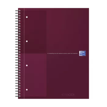 Caiet Oxford International Collegeblock, DIN A4+, liniat, copertă cartonată, legare cu spirală, 80 file, 1 bucată 400194459