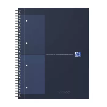 Caiet Oxford International College A4+ cu pătrățele copertă cartonată legare cu spirală 80 file 400191240