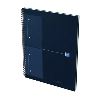 Caiet Oxford International College A4+ cu pătrățele copertă cartonată legare cu spirală 80 file 400191240