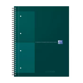Caiet Oxford International Collegeblock, DIN A4+, cu pătrățele, copertă cartonată, legare cu spirală, 80 file 400191242