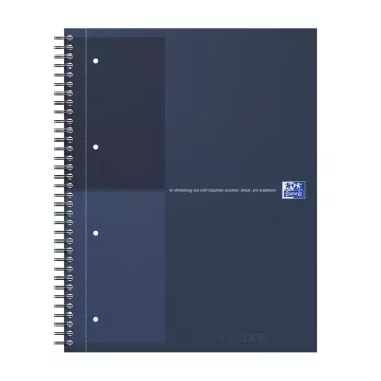 Caiet Oxford International Collegeblock, DIN A4+, liniat, copertă rigidă, legare cu spirală, 80 file, 1 bucată (400194458)