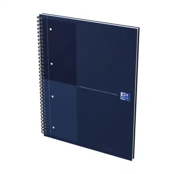 Caiet Oxford International Collegeblock, DIN A4+, liniat, copertă rigidă, legare cu spirală, 80 file, 1 bucată (400194458)