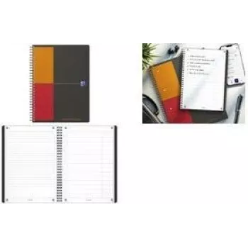Caiet cu spirală Oxford International Task Manager B5 80 file albastru 400202295