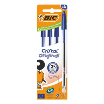 Pix BIC Cristal Original, albastru, 0,32 mm, pachet de 4 516332