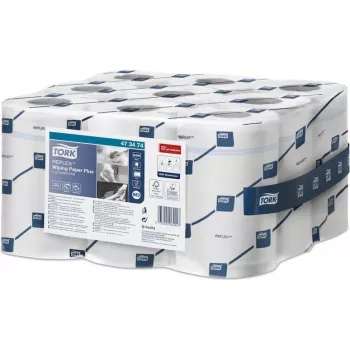 Rolă de curățare multifuncțională TORK Reflex, 2 straturi, alb, 67 m, perforată, neembosată, 1 rolă (473474)