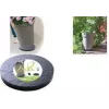 Suport cu rotile pentru plante EDA cu 5 roți multidirecționale, aspect piatră, gri antracit, diametru 30 cm, capacitate 60 kg (010940 G. ARD C)