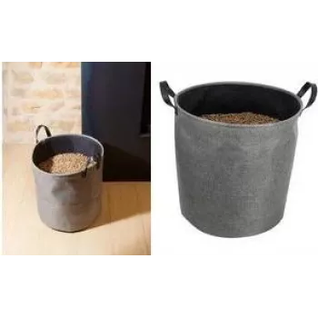 EDA Pellet Storage Bag, 60 Litre, Dark Grey, 30 kg Capacity, Felt, Collapsible, with Carrying Handles 010488 G/NO