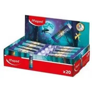 Radieră din plastic Maped DRAGON, format ruj, twist-out, display de 20 bucăți 152025