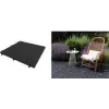 EDA Wood-Look Outdoor Floor Tile, 500 x 500 mm, Black, UV & Chlorine Resistant, Non-Slip, 1 Piece (010939 NO)