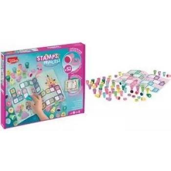 Maped Creativ Princess Self-Inking Stamp Set, 6 Stamps, Plastic, Cardboard Box, Assorted Ink Colours 907072