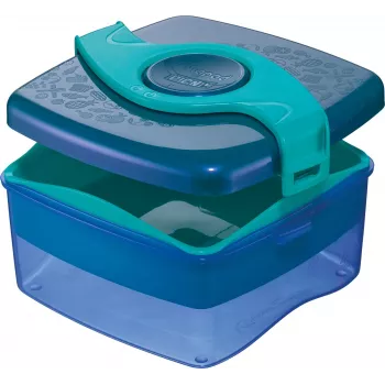 Maped PICNIK ORIGINS Lunch Box 1.4L Aqua with 2 Compartments, Removable Container & Divider 870108