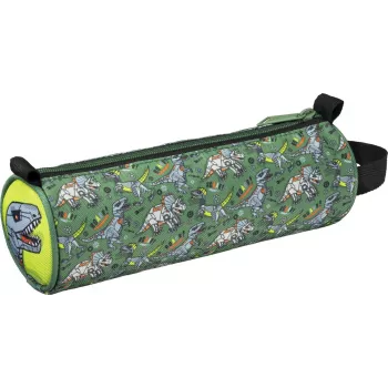 Maped Dinosaur Roll-Up Pencil Case, Neoprene, Green/Black, Zipper, 1 Piece 932909