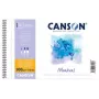 Bloc de acuarelă Canson Montval A4, 300 g/m², 12 file, granulație fină, legat cu spirală, microperforat C200807160