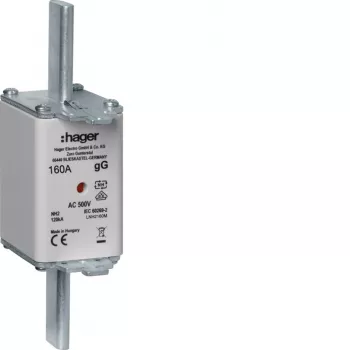 Siguranță fuzibilă HAGER LNH2160M NH2 160A 500V gG cu indicator de topire